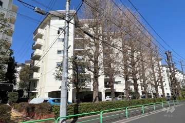 武蔵野グリーンタウンC棟の外観（南東側から）