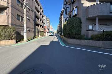 敷地西側の前面道路（南側から）