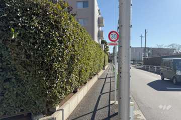 敷地南西側の前面道路