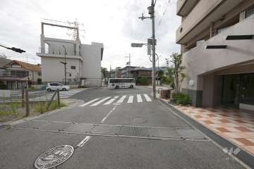 敷地南側の前面道路（東側から）