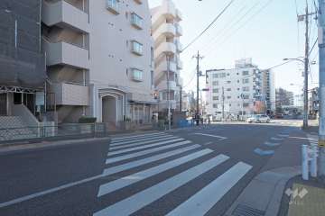 敷地北側の前面道路
