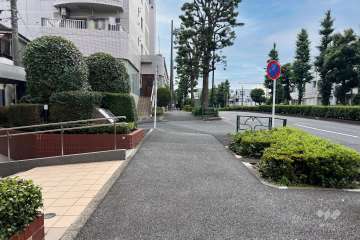 敷地の北側前面道路（東側から）
