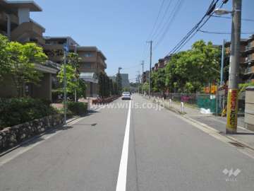 敷地北側の前面道路