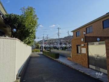 敷地北側の前面道路（西側から）