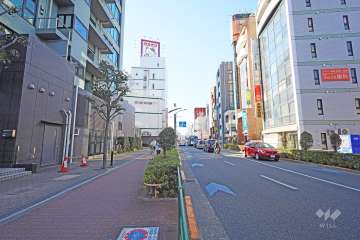 敷地北側の前面道路（東側から）