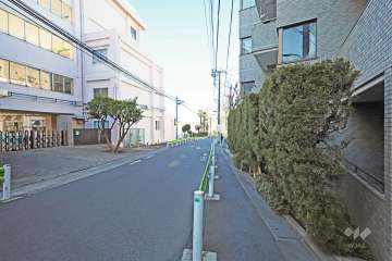 敷地西側の前面道路（南側から）