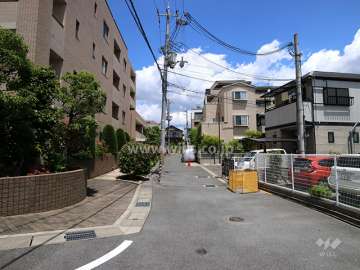 敷地東側の前面道路