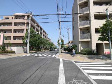 敷地北側の前面道路
