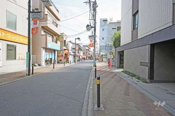 敷地北側の前面道路（西側から）