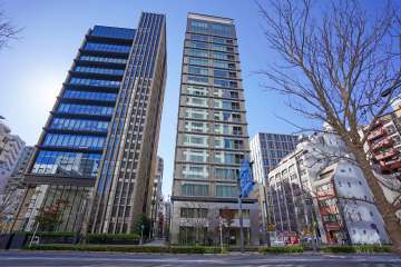 プラウド新虎通りの外観（北側から）