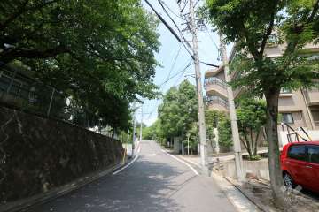敷地北側の前面道路