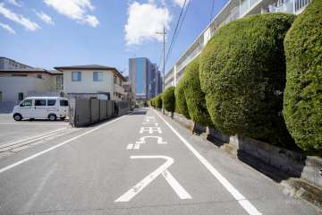 敷地南側の前面道路