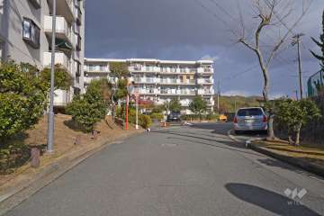 敷地東側の前面道路（南側から）