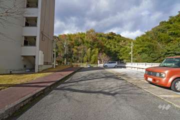 敷地東側の前面道路（南側から）