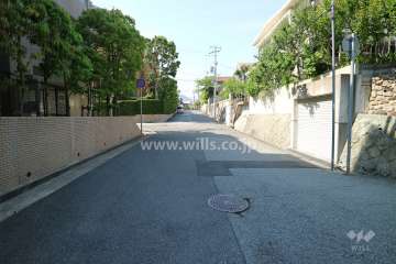 敷地東側の前面道路。