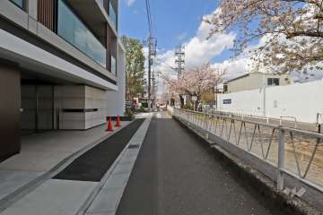 敷地東側の前面道路(南側から)