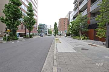 敷地南側の前面道路（東側から）