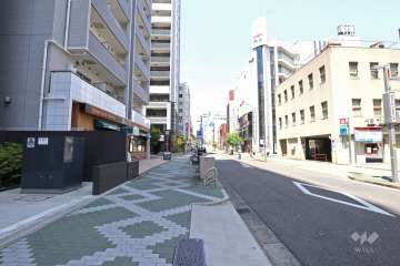 敷地東側の前面道路（南側から）