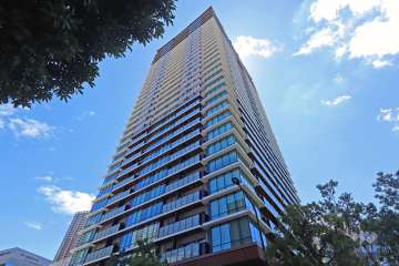 プラウドタワー芝浦の外観（北西側から）