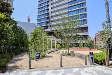 敷地内南側にある公園（南側から）