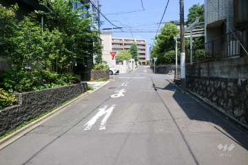 敷地東側の前面道路（南側から）