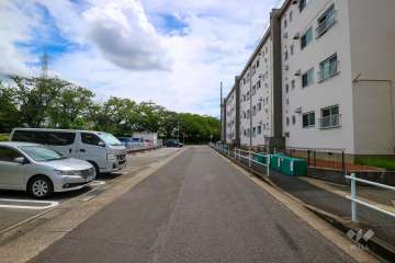 敷地北側の前面道路（西側から）