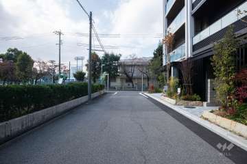 敷地南側の前面道路（東側から）