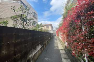 敷地北側の前面道路