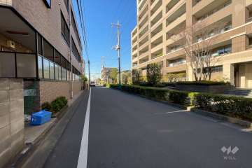 敷地南側の前面道路　