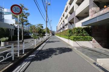 敷地南側の前面道路(東側から)