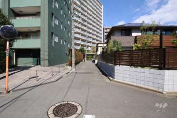 敷地東側の前面道路