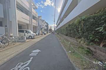 敷地の西側道路（南側から）