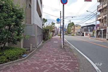 敷地北側の前面道路(東側から)