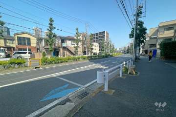 敷地西側の前面道路（南側から）