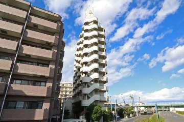 朝日多摩川プラザの外観(東側から)