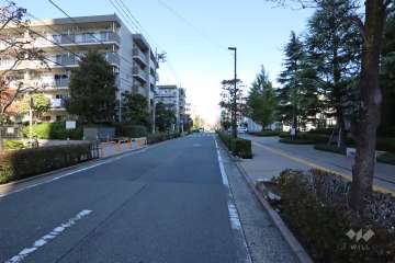 敷地東側の前面道路