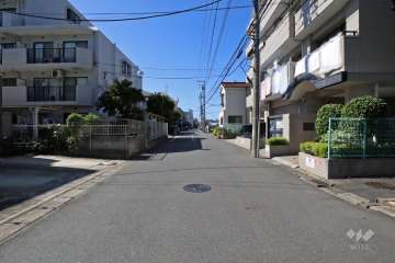 敷地南側の前面道路（東側から）