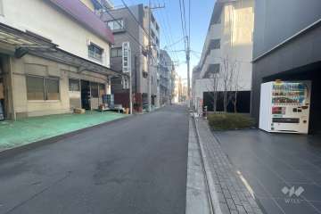 敷地西側の前面道路（南側から）