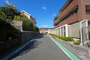 敷地西側の前面道路