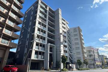 プレシス元住吉プロスタイルの外観（北西側から）