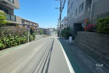 敷地南西側の前面道路　