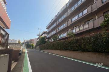 敷地東側の前面道路