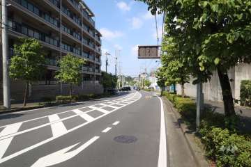 敷地南東側の前面道路
