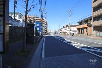 敷地北側の前面道路（東側から）