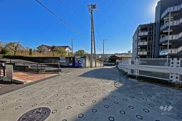 敷地の西側前面道路（北側から）