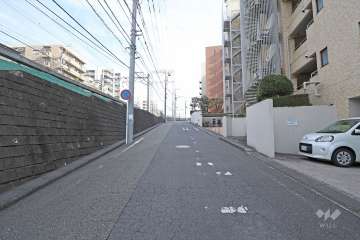 敷地北側の前面道路