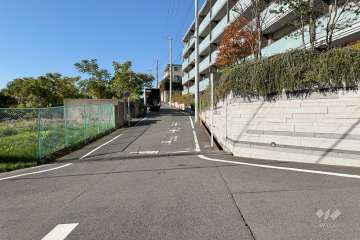 敷地南側の前面道路（東側から）