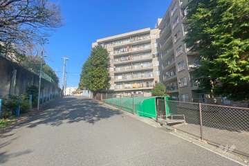 敷地西側の前面道路（南側から）