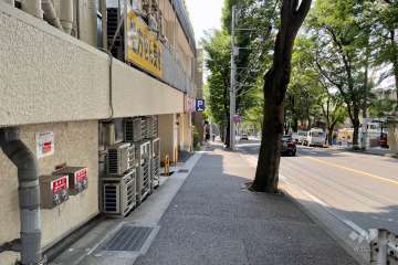 敷地の南西側道路（北西側から）