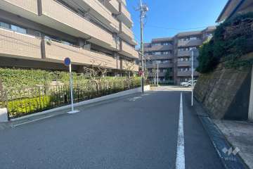 敷地南側の前面道路　